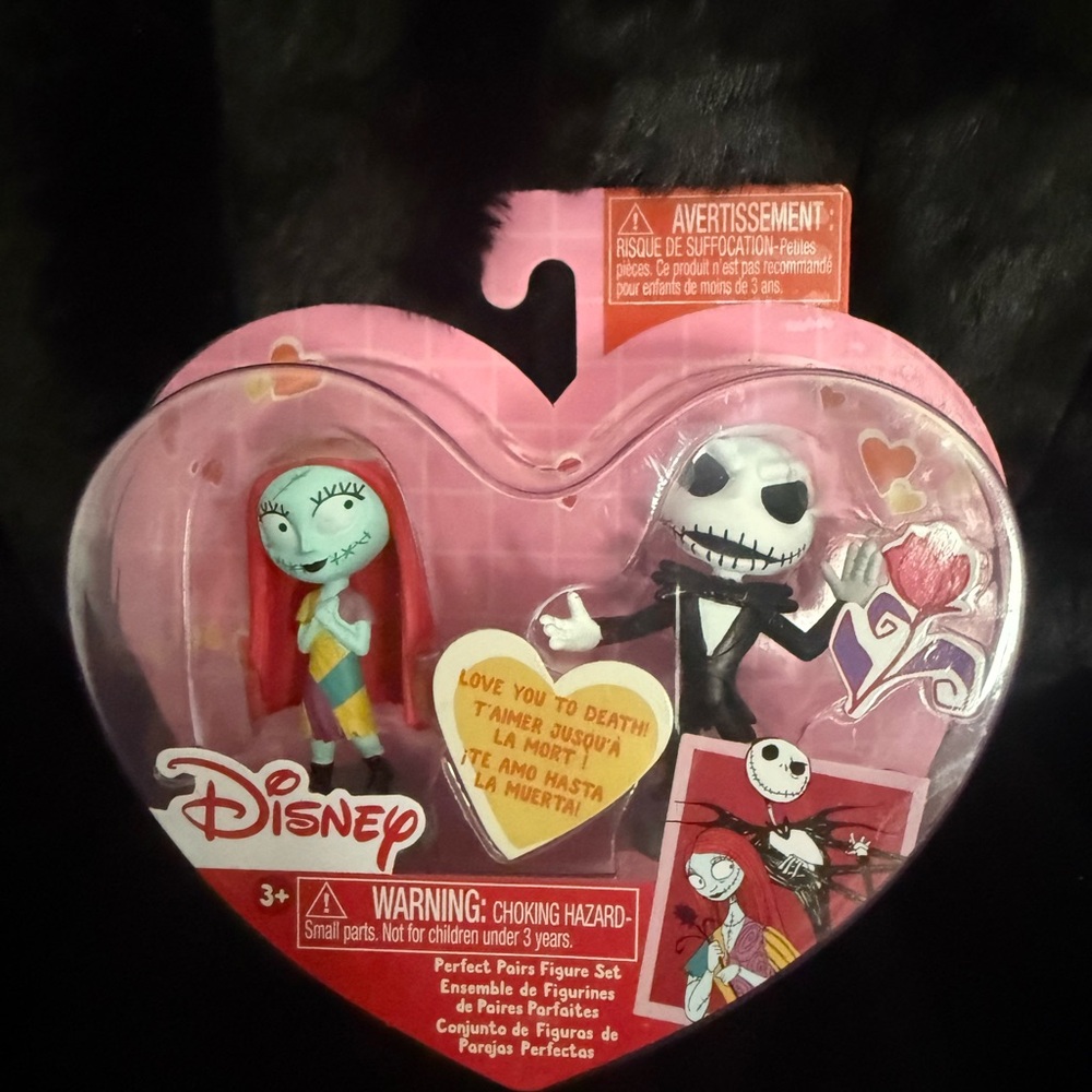 Disney Jack Skellington & Sally Figure Set – Pink and Black Packaging